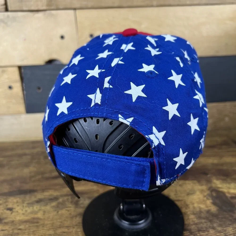 DC Wonder Woman Girls 4-6T Hat USA Flag Glitter Baseball Cap